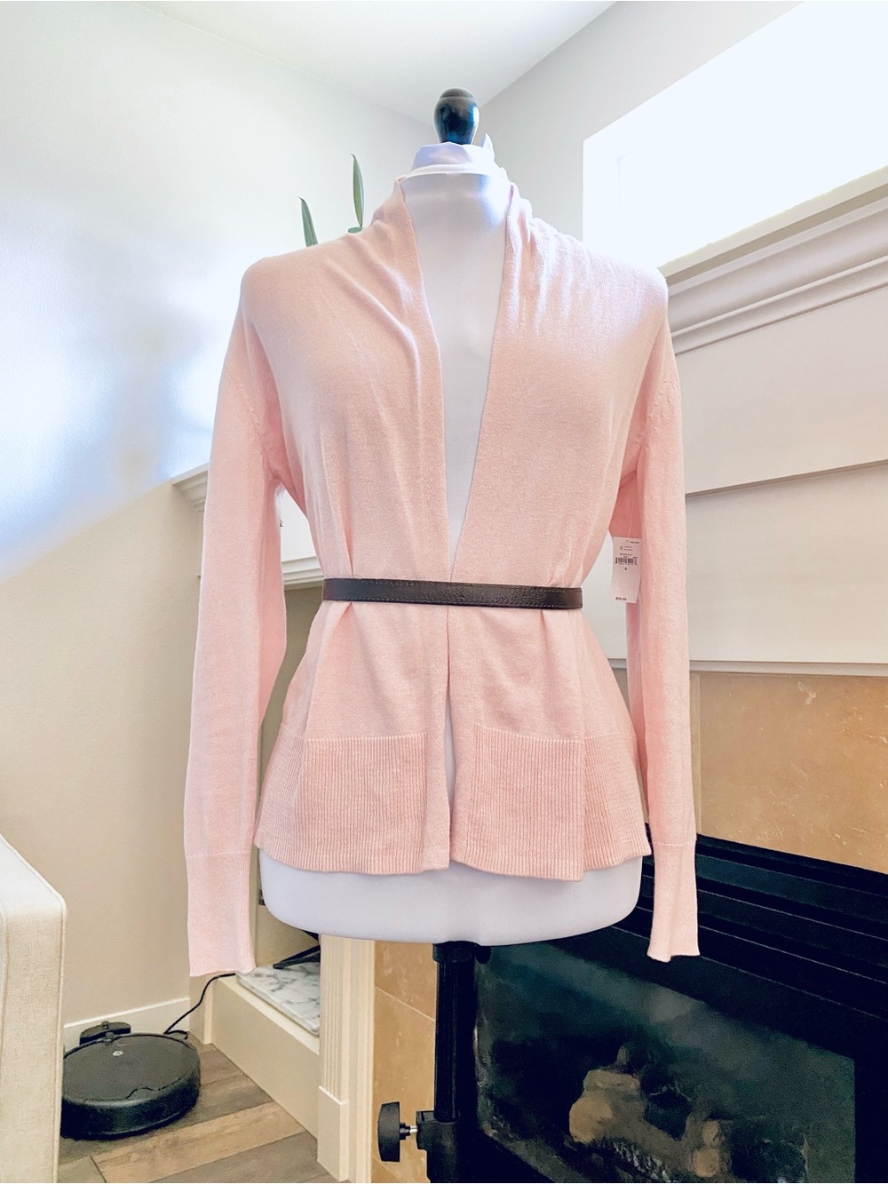Old Navy Open-Front Lightweight 100% Cotton Cardigan - Pale Pink